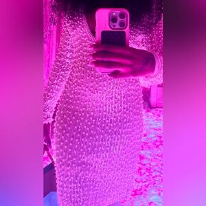 Elegant Pearl-Embellished Dress